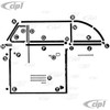 A48-8331-61-64 - COMPLETE DELUXE CONVERTIBLE DOOR & TOP SEAL KIT WITH CHROME ON TOP OF DOORS L/R (BOTH DOORS) BEETLE 61-64  - SOLD KIT