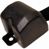 C26-857-033 - RETRACTABLE 3 POINT BLACK SEAT BELT WITH VINTAGE STYLE CHROME FLAP LATCH - LEFT OR RIGHT - SOLD EACH  (MOUNTING BRACKETS SOLD SEPARATELY)