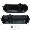 C27-J12374 - 98-8619 - PAIR OF BLACK PLASTIC DOOR STORAGE POCKETS - 14.75 INCHES LONG - SCREW-ON DESIGN - HARDWARE NOT INCLUDED - BUS 68-79 - SOLD LEFT AND RIGHT PAIR