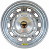 C32-4515SAS520514SM - CIP EXCLUSIVE! - SUPER SLOT WHEEL W/CENTER CAP AND VALVE STEM - GLOSS SILVER WITH BRITE LIP & SPOKES - 15 INCH X 4.5 INCH WIDE - (BACKSPACING 3.89INCH ET+14) 5 BOLT X 205MM - BALL SEAT HARDWARE SOLD SEP. - SOLD EACH