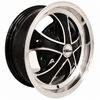 C32-5515CC520520BMF - CIP EXCLUSIVE! - CALIFORNIA CRUZ WHEEL W/CENTER CAP AND VALVE STEM - BLACK W/MACHINED FACE - 15 INCH X 5.5 INCH WIDE - (BACKSPACING 4INCH ET+20) 5 BOLT X 205MM - HARDWARE SOLD SEP. - SOLD EACH