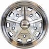 C32-5515SAS520514SM - CIP EXCLUSIVE! - SUPER SLOT WHEEL W/CENTER CAP AND VALVE STEM - GLOSS SILVER WITH BRITE LIP & SPOKES - 15 INCH X 5.5 INCH WIDE - (BACKSPACING 3.89INCH ET+14) 5 BOLT X 205MM - BALL SEAT HARDWARE SOLD SEP. - SOLD EACH