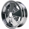 C32-BR3C - FULLY CHROME PLATED BRM REPLICA 5 SPOKE WHEEL - 15 X 4.5 INCH WIDE - WIDE 5 BOLT 205MM - CENTER CAP AND MOUNTING HARDWARE IS SOLD SEPARATELY - SOLD EACH