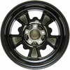 C32-E251B - 5 SPOKE ALUMINUM WHEEL - BLACK - 5.5 INCH WIDE X 15 INCH DIA. - 5X112MM BUS 71-79 BOLT PATTERN WITH CENTER CAP - USES 60% ACORN HARDWARE - HARDWARE SOLD SEPARATELY - SOLD EACH