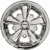 C32-E252C - (9686) - FULLY CHROMED 5 SPOKE ALUMINUM WHEEL - 5.5 INCH WIDE X 15 INCH DIA. (3-3/4 INCH BACKSPACING) - 5X205MM PATTERN - WITH CENTER CAP - USES 60% ACORN HARDWARE - HARDWARE SOLD SEPARATELY - SOLD EACH