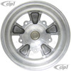 C32-E252P - FULLY POLISHED 5 SPOKE ALUMINUM WHEEL - 5.5 INCH WIDE X 15 INCH DIA. (3-3/4" BACKSPACING) - 5X205MM PATTERN WITH CENTER CAP - USES 60% ACORN HARDWARE - HARDWARE SOLD SEPARATELY - SOLD EACH