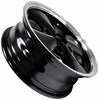 C32-EIC-B - 4 SPOKE IRON CROSS WHEEL W/CENTER CAP - GLOSS BLACK - 15 INCH X 5.5 INCH WIDE (3 7/8 INCH BACKSPACE) - 4 BOLT X 130MM - BEETLE 68-79 / GHIA 68-74 / TYPE-3 66-73 - HARDWARE SOLD SEP. - SOLD EACH