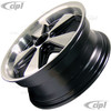 C32-FU172B - (9739) - 911 STYLE 5 SPOKE ALUMINUM WHEEL - BLACK AND MACHINED/POLISHED SPOKES - 7 INCH WIDE X 17 INCH DIA.(5.5 IN. BACKSPACE/ET40) - 5X130MM BOLT PATTERN - CENTER CAP AND HARDWARE SOLD SEPARATELY - SOLD EACH