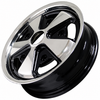 C32-FU205-4515B - POLISHED SPOKES W/BLACK BACKGROUND 911 STYLE WHEEL - 4.5X15 INCH (3.5 INCH BACKSPACE) - 5 X 205MM BOLT WHEEL - SOLD EACH
