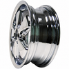 C32-FU552C - ( 9679 ) - 911 STYLE 5 SPOKE ALUMINUM WHEEL - FULLY CHROMED - 5.5 INCH WIDE X 15 INCH DIA. - 5X130MM BOLT PATTERN (4.5 INCH BACKSPACE) - CENTER CAP AND HARDWARE SOLD SEPARATELY - SOLD EACH