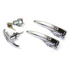 C33-S45693 - 211898000 - 211-898-000 - GERMAN QUALITY FROM C&C U.K. - 4 PIECE SHOW QUALITY CHROME DOOR / LID  / IGNITION HANDLE SET - BUS 55-58 - SOLD SET