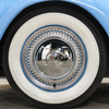 C38-DR-800A - ZVW34A - GENUINE FLAT 4 - X-PATTERN WHEEL RIM EMBELLISHMENTS - TRIM BEAUTY RINGS - FITS STOCK 4.5 IN. STEEL WHEEL  - BEETLE 52-65 - GHIA 56-65 - SOLD SET OF 4