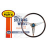 C38-I-180 - FLAT-4 15-1/2 INCH GT WOOD STEERING WHEEL WITH POLISHED SPOKES - (HUB KIT SOLD SEPARATE) - SOLD EACH