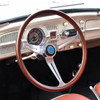 C38-I-180 - FLAT-4 15-1/2 INCH GT WOOD STEERING WHEEL WITH POLISHED SPOKES - (HUB KIT SOLD SEPARATE) - SOLD EACH