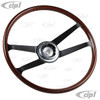 P-901-347-082-01 - 1645500400 - 90134708201 - 420MM VDM REPRODUCTION - IMITATION WOODGRAIN STEERING WHEEL (WITHOUT HORN BUTTON OR MOUNTING HARDWARE) - PORSCHE 911/912 65-68 - WILL ALSO FIT UP TO 1972 - SOLD EACH