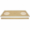 T33-1003-20 - 49-77 BEETLE SEDAN REAR SPEAKER TRAY 6 X 9 IN SPEAKER HOLES WHITE SMOOTH VINYL