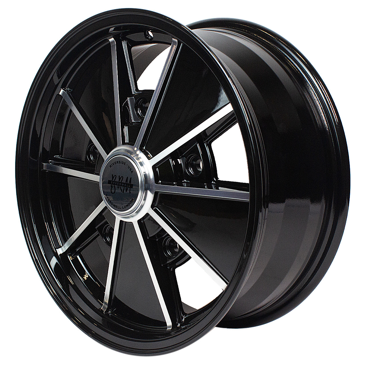C32-BR2B-AB - BRM REPLICA - THE ONYX - ALL GLOSS BLACK 5 SPOKE WHEEL ...