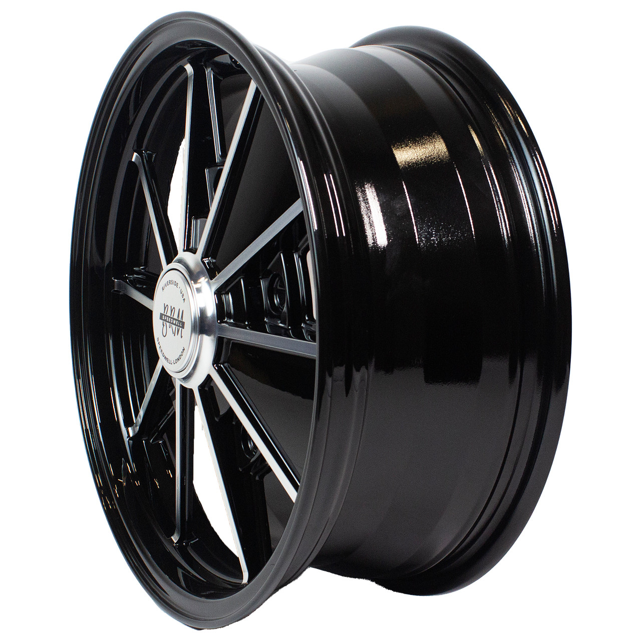 C32-BR2B-AB - BRM REPLICA - THE ONYX - ALL GLOSS BLACK 5 SPOKE WHEEL ...