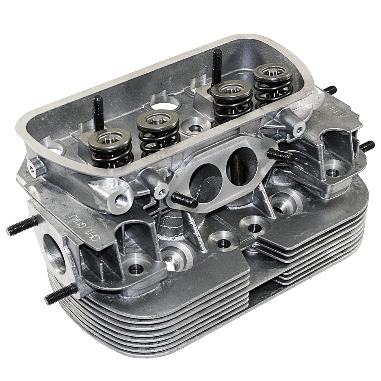 VWC-043-101-355-CKHL - 043101355C - KUHLTEK - COMPLETE DUAL PORT CYLINDER  HEAD - WITH 14MM x 1/2 IN. SPARK PLUG HOLE - STOCK 1600CC BEETLE/GHIA 71-79  ...