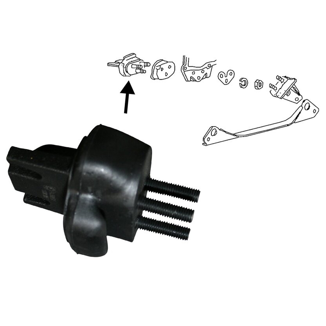 VWC-113-301-265-E - 113301265E - FRONT TRANSMISSION MOUNT - BEETLE