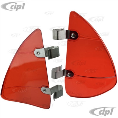 ZVW-125-RED - PAIR OF BREEZIES WIND AND RAIN DEFLECTORS - PAIR OF