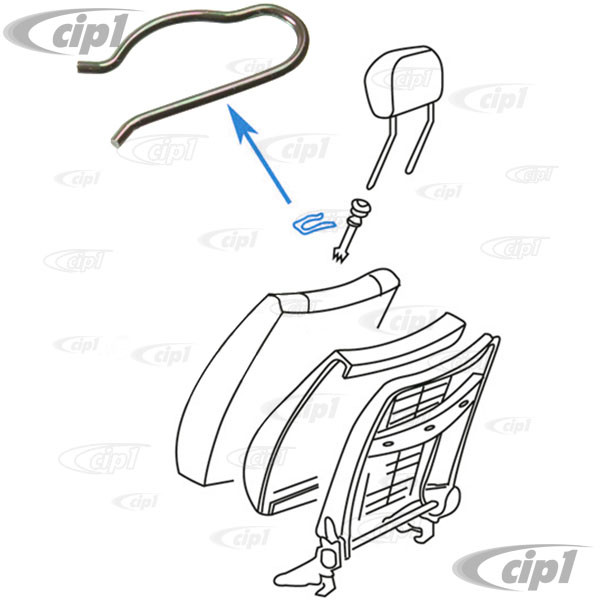 VWC-443-881-743-PR - 443881743 - GERMAN MADE - CLIP FOR HEADREST