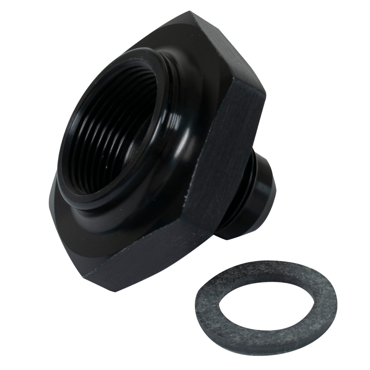 JC-4562-0 - FUEL TANK AN #6 NIPPLE FITTING ADAPTER - BLACK