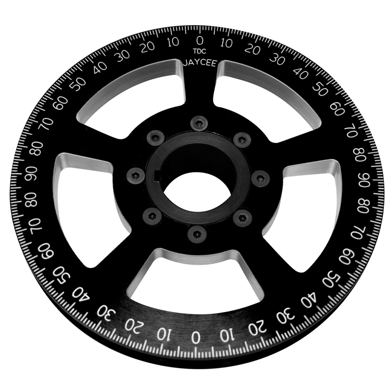 JC-8605-0 - BILLET 7 INCH STOCK SIZE STREET ENGINE PULLEY - USES