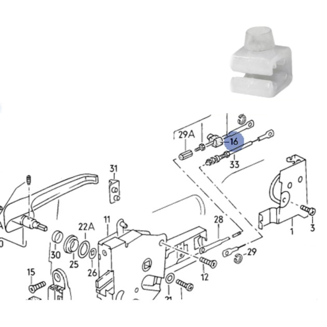 陶玉　直接受け渡し VWC-211-843-471 - (211843471) - MADE IN GERMANY - SLIDING DOOR