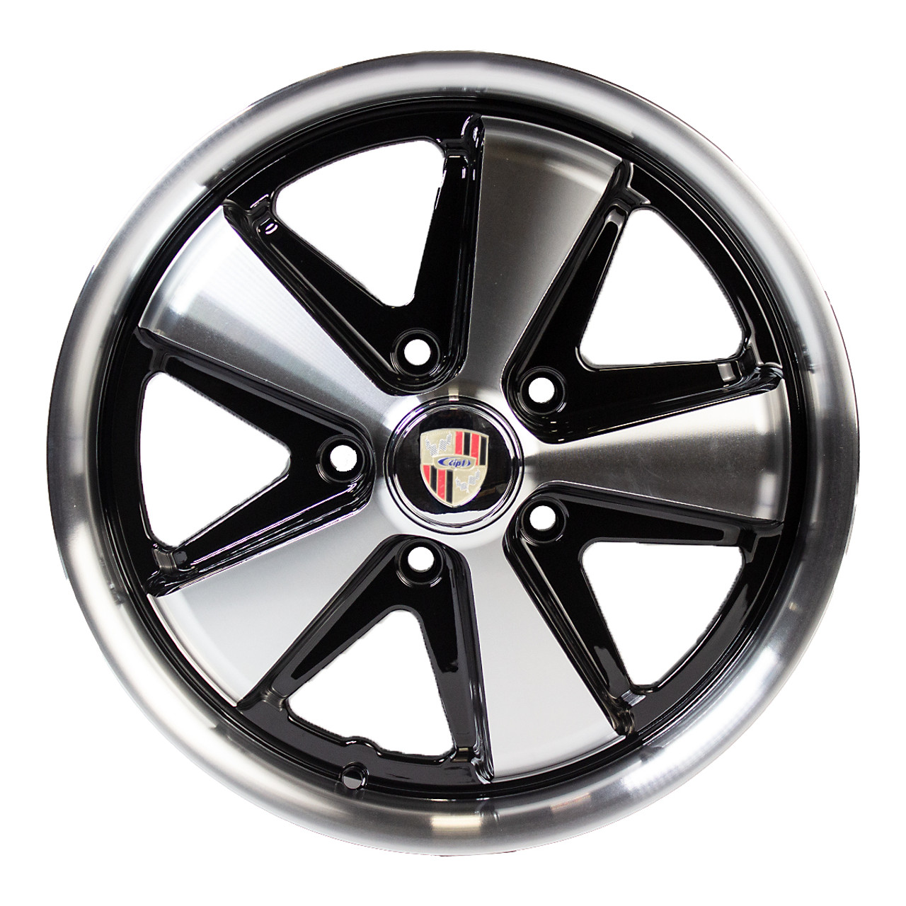 C32-4517FOO513036BMF - CIP1 EXCLUSIVE - 17 IN. X 4.5 IN. 911 STYLE ALUMINUM  - 5X130MM - ET 41MM - BLACK MACHINED FACE - CENTER CAPS INCLUDED - WHEEL 