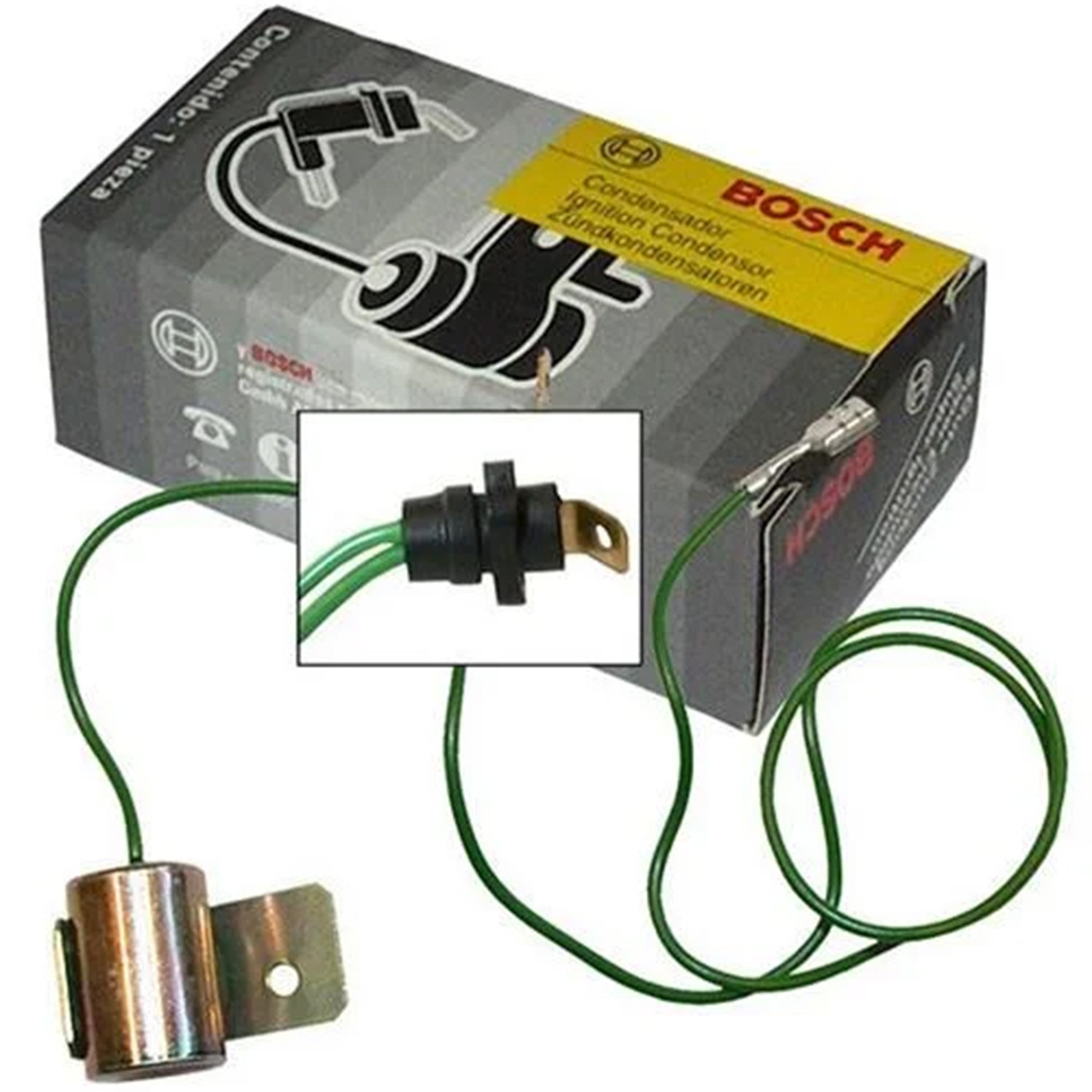 BOS-1-237-330-220 - GENUINE BOSCH - CONDENSER WITH ROUND INSULATOR