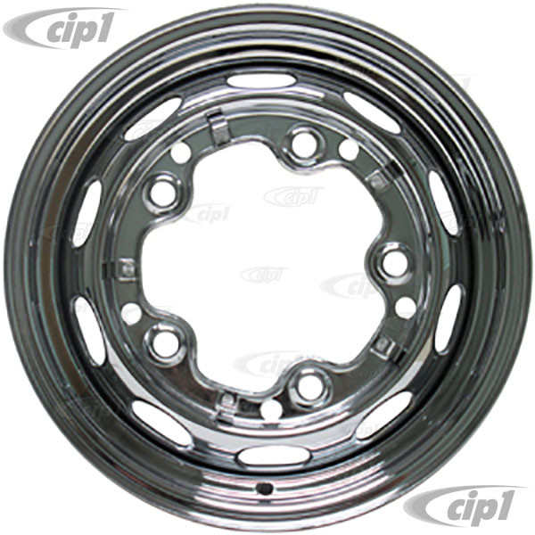 ACC-C10-6620 - CHROME STOCK 5X205MM 5 BOLT STEEL WHEEL - 15X4-1/2
