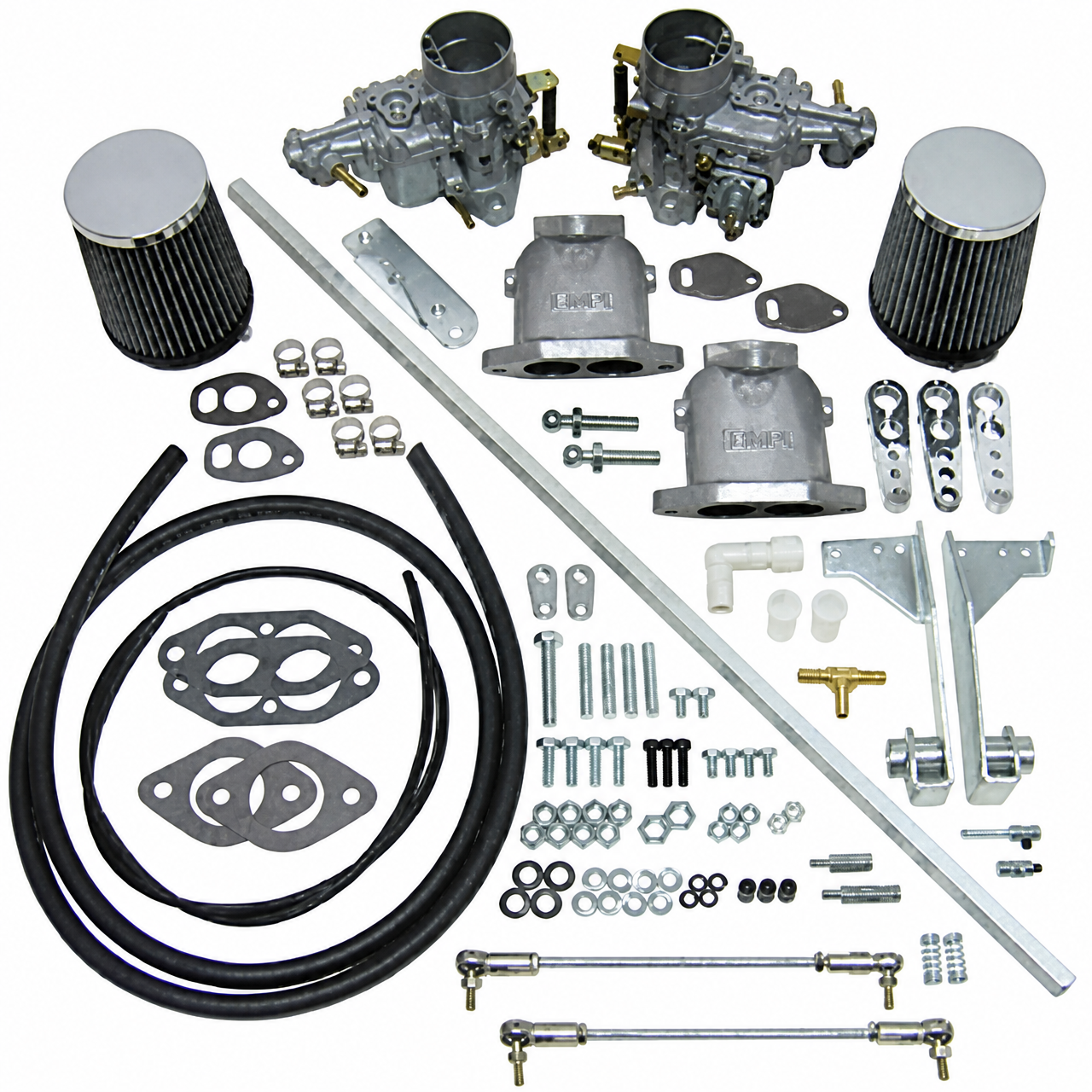 C13-43-7411 - DUAL WEBER 34MM ICT CARB KIT - WITH HEX-BAR LINKAGE