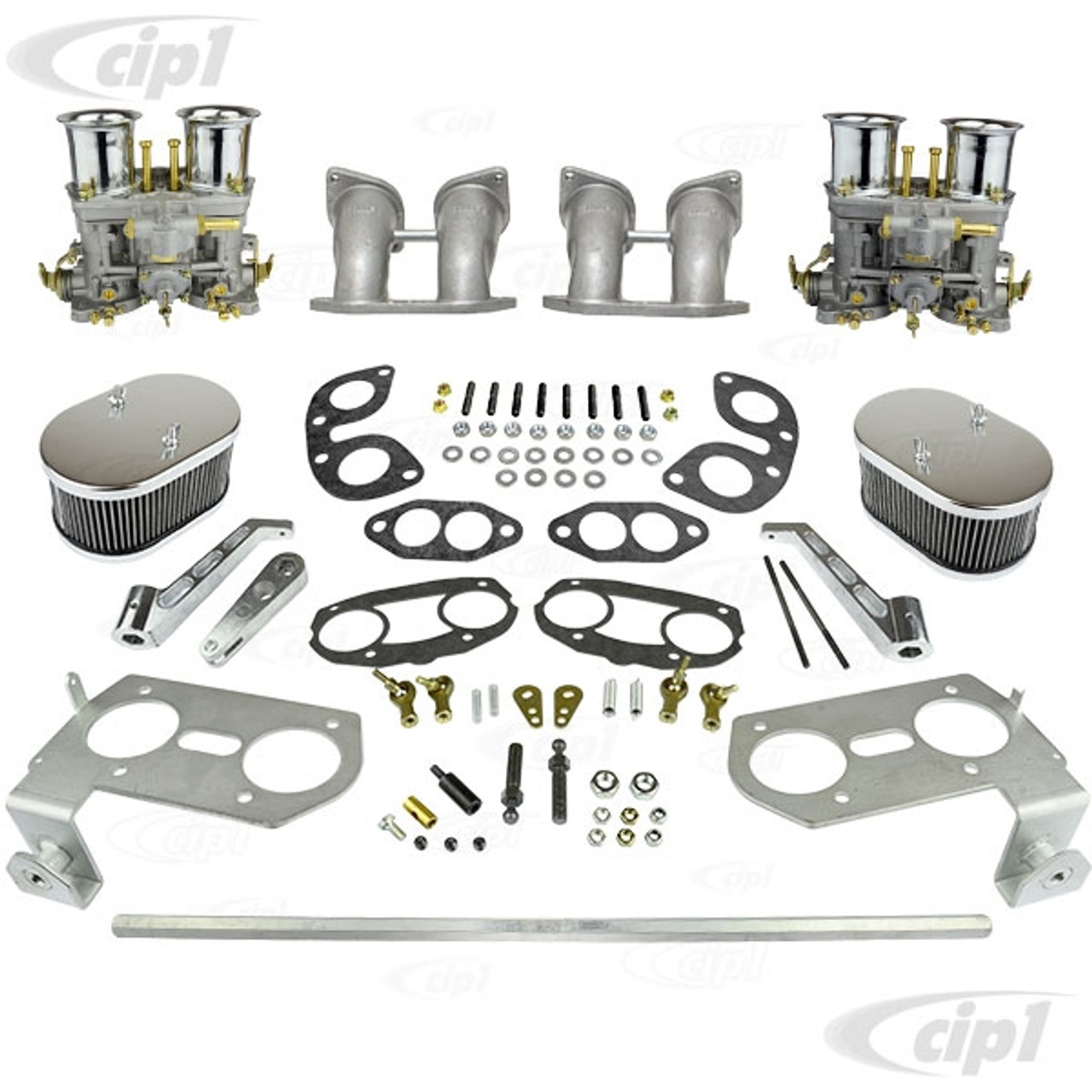 C13-47-7347-CMKT - ( 47-7395 ) - CIP1 PREMIUM QUALITY - COMPLETE DUAL  40MM/44MM OR 48MM WEBER IDF/HPMX STYLE CARBURETOR KIT - FOR TYPE-2 AND  TYPE-4 -