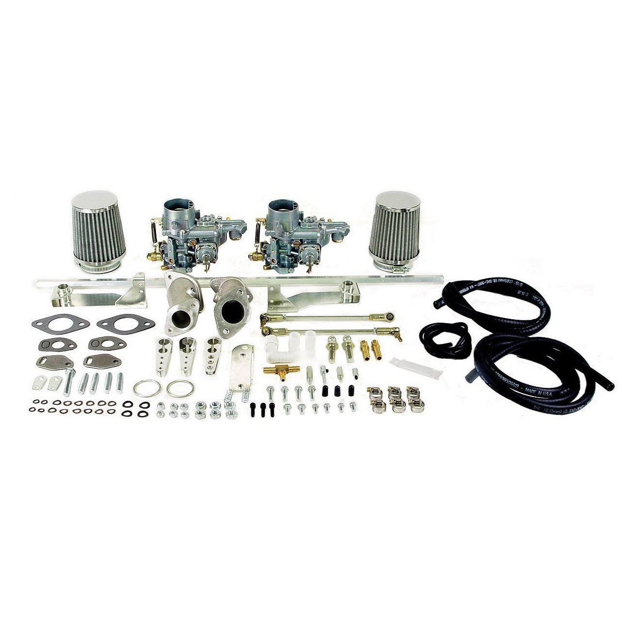 C13-47-7401 - DUAL EMPI 34MM EPC CARB KIT W/ HEX BAR LINKAGE FOR SINGLE  PORT TYPE-1 BEETLE STYLE ENGINES - SOLD KIT