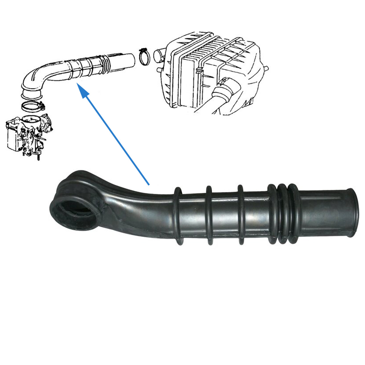 C16-211-615E - RUBBER SLEEVE AIR CLEANER TO CARBURETOR - BUS 68-71