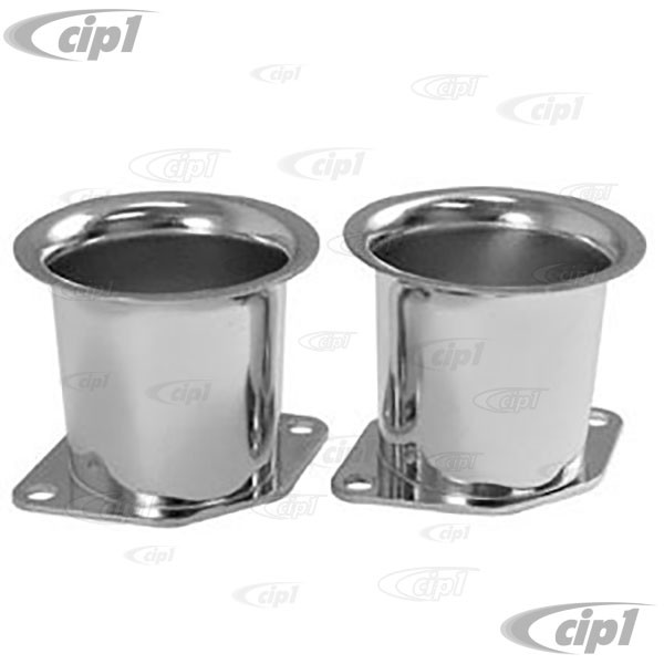 C26-129-200 - CHROME VELOCITY STACKS - 2-1/4 INCH TALL - FOR ALL