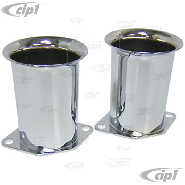 43007　3チャンネルラック 53461-90 ソフテイルモデル1986-06 C26-129-201 - 43-6054 - CHROME VELOCITY STACKS - 3 INCH TALL - FOR