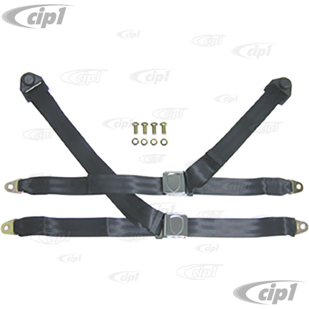 3 Point Seat Belt Retractable Retro Starburst Metal Buckle