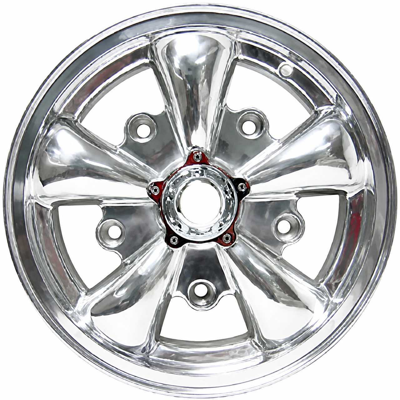 C32-E252P - FULLY POLISHED 5 SPOKE ALUMINUM WHEEL - 5.5 INCH WIDE