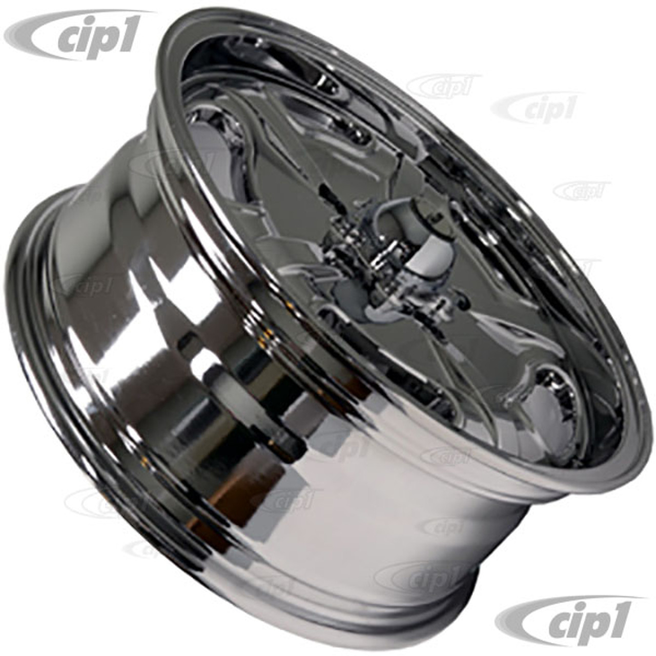 C32-SS5130-7017-C - CIP SS SUPER SPEED WHEEL W/CENTER AND VALVE STEM –  FULLY CHROME PLATED - 17 INCH X 7 INCH WIDE - (BACKSPACING 5.6 INCH ET+40)  5