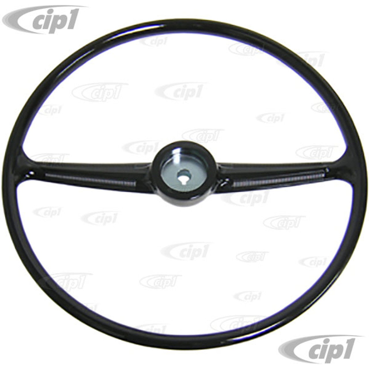 C38-I-245A - (F4IN-217A 211-415-651 211415651) - FLAT-4 - STOCK REPLACEMENT  STEERING WHEEL - BLACK - 17 INCH DIAMETER - BUS 55-67- SOLD EACH