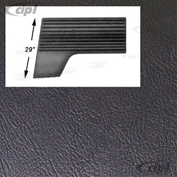 T10-2103-11 - BUS FRONT DOOR PANELS 2PC - BLACK SMOOTH VINYL 3/61
