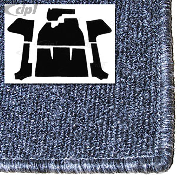 T34-F1318-407 - 56-68 BEETLE CONVERTIBLE 7PC CARPET SET WITH
