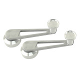 C13-8510 - EMPI - BILLET STYLE WINDOW CRANKS WITH BRITE ALUMINUM FINISH - BEETLE 46-79 - GHIA 56-74 - BUS 68-79 - TYPE-3 68-73 - SOLD PAIR