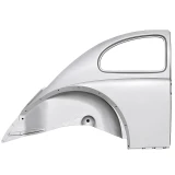 VWC-111-809-086-A - 111809086A - SWF - SILVER WELD-THROUGH QUALITY METAL - COMPLETE REAR QUARTER PANEL WITH INNER REAR FENDER AND BUMPER BRACKET MOUNT - RIGHT - BEETLE 55-59 - SOLD EACH