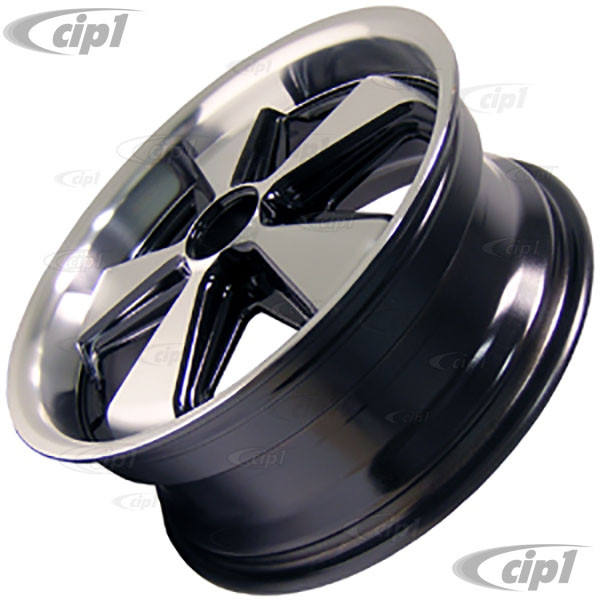 C32FU171B 911 STYLE 5 SPOKE ALUMINUM WHEEL BLACK AND MACHINED