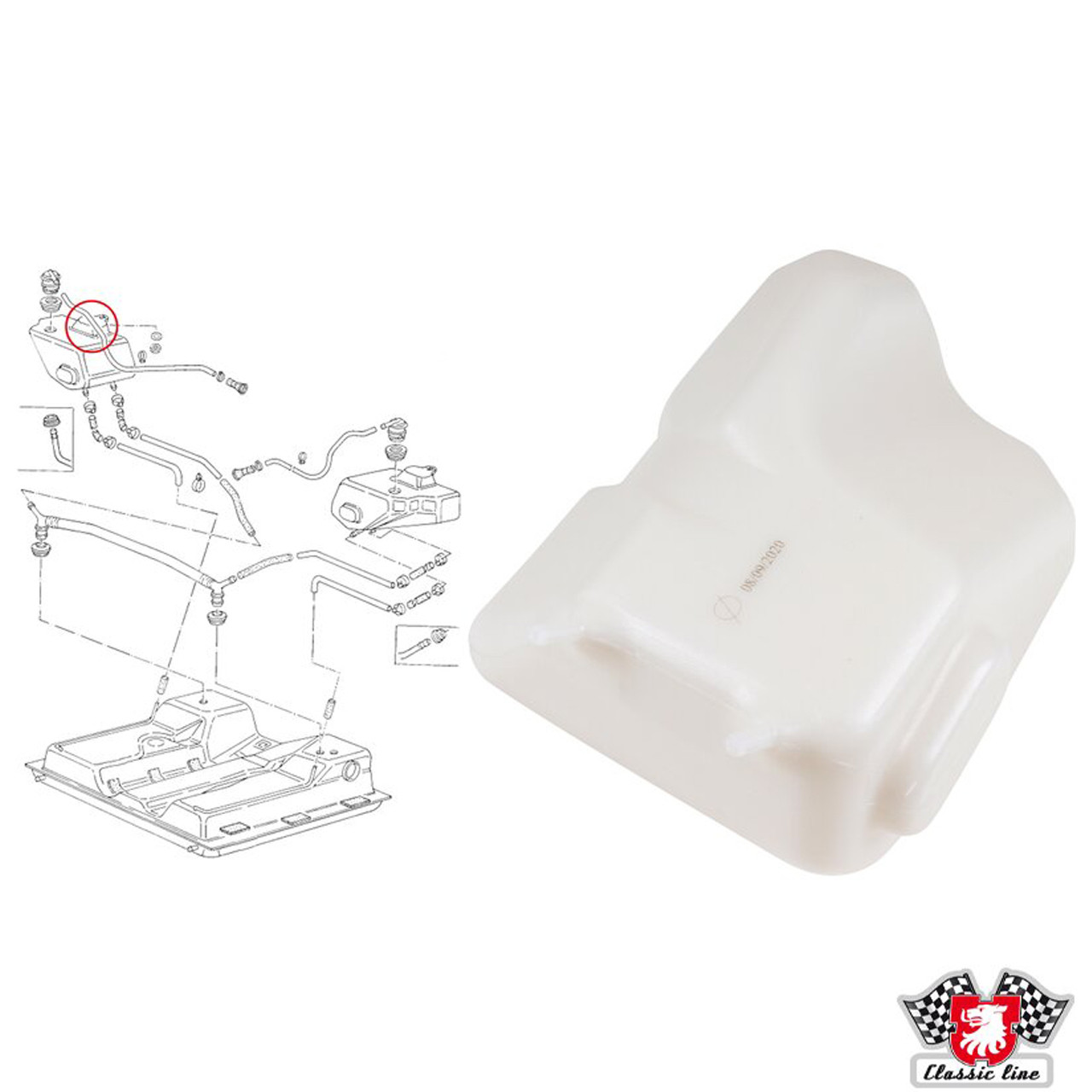 VWC251201303C (251201303C) FUEL EXPANSION TANK LEFT SIDE