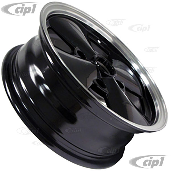 C32EICB 4 SPOKE IRON CROSS WHEEL W/CENTER CAP GLOSS BLACK 15