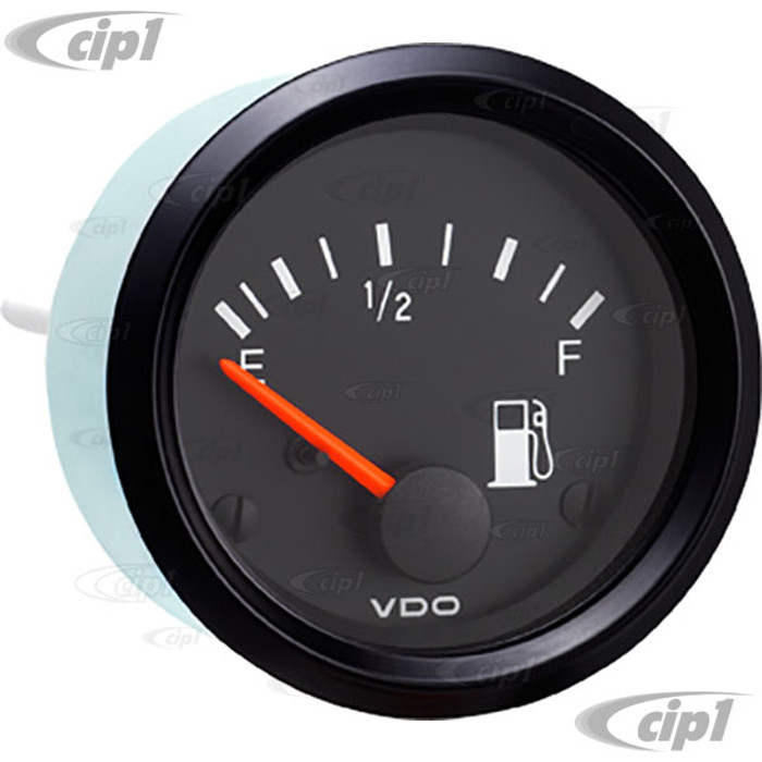 VDO-301-905 - 301905 - BLACK FACE COCKPIT FUEL LEVEL GAUGE GAUGE-90-0 OHM - 2-1/16 (52MM) IN.